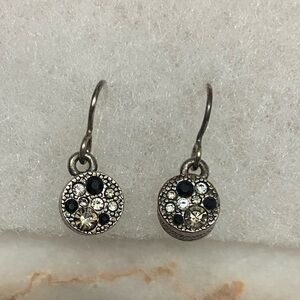 Elegant Silver and Black Dangle Earrings